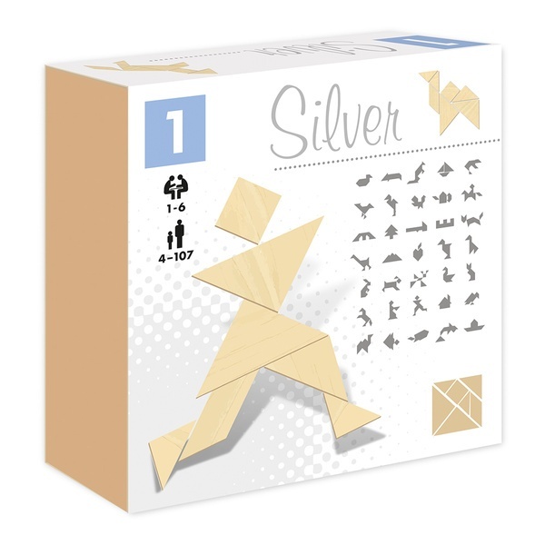 Tangram dla seniora seria silver układanka logiczna"